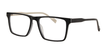 Men Access Eyeglasses: Raya Black/White - SpecSMART Eye Clinic (Diagonal View)